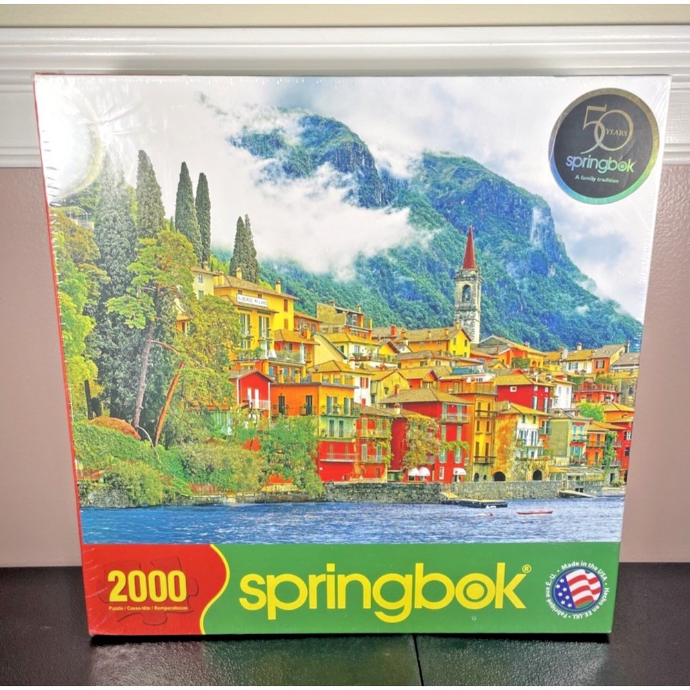 Springbok Mediterranean Waterfront 2000 Piece Jigsaw Puzzle NEW Sealed Made USA